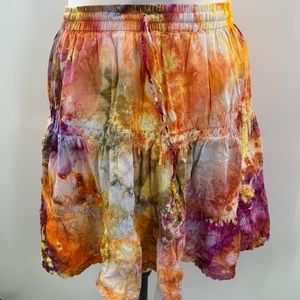 Sand n sun ice tie custom handmade dyed skirt L